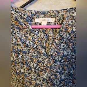 Multi colored floral blouse